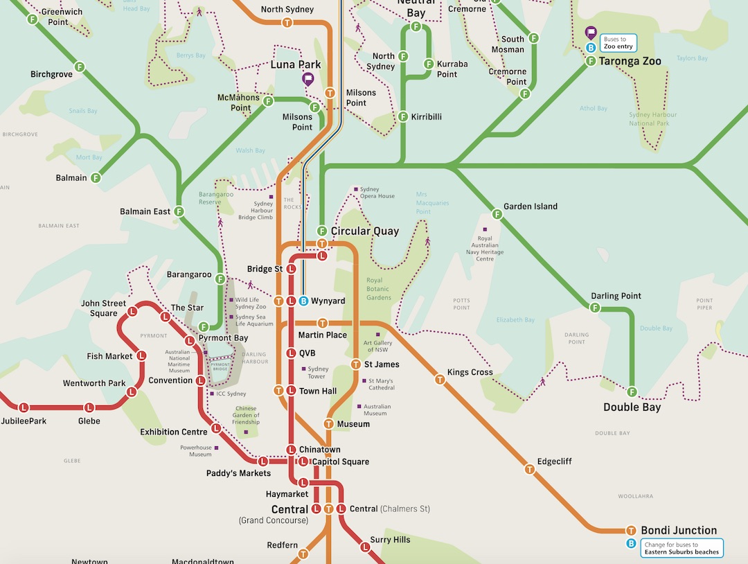 Sydney Transport Map