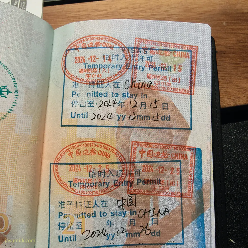 Stempel Imigrasi China