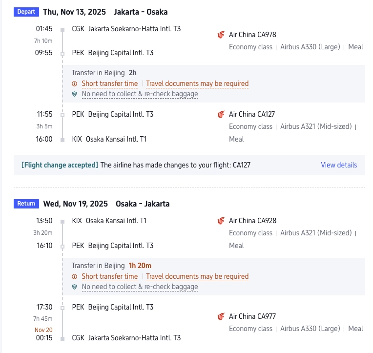 contoh transit flight Beijing