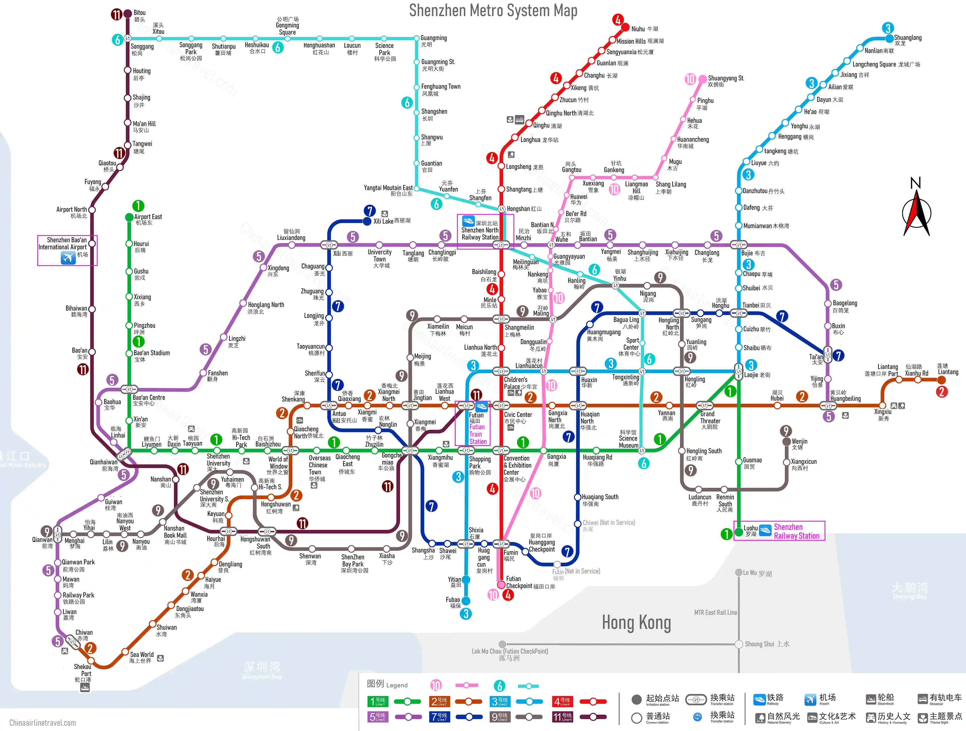 Shenzhen Metro Map, klik untuk versi full