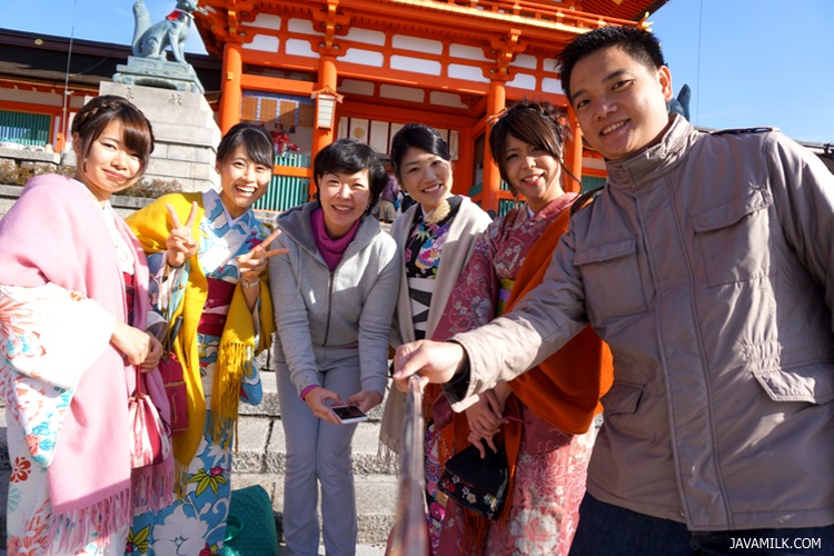 Selfie dengan gadis Jepang dulu