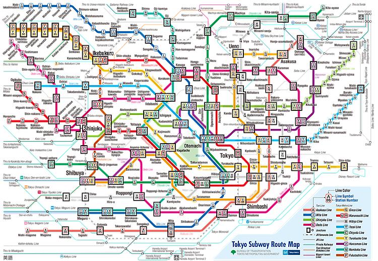 Tokyo Metropolitan Subway Map