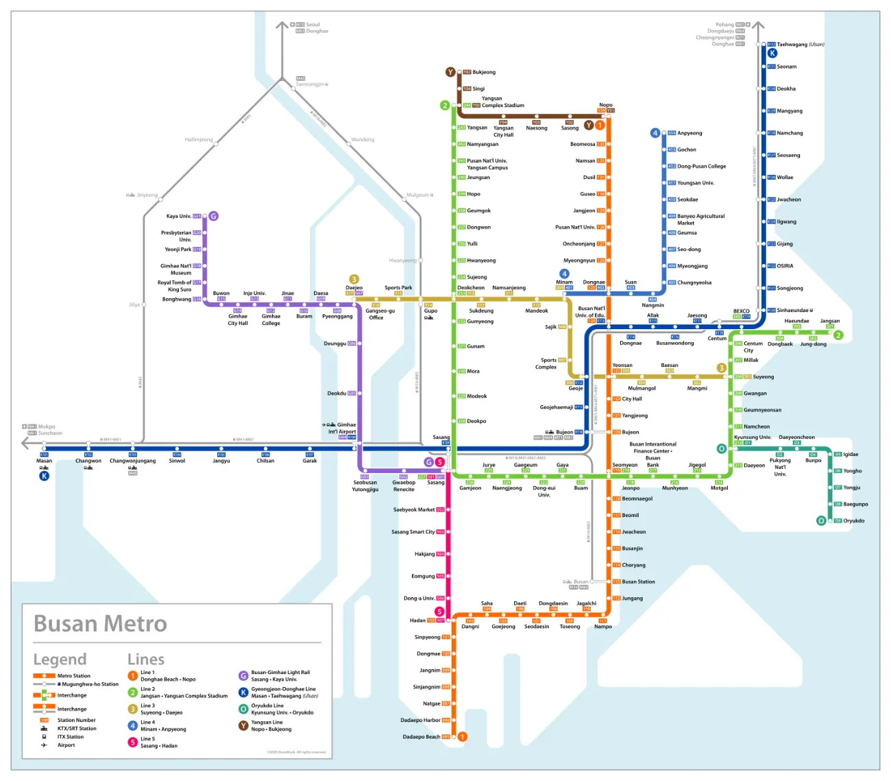 Busan Metro Map